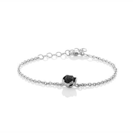 Sign Sterling Silver Fire and Ice Plate Lava Bracelet