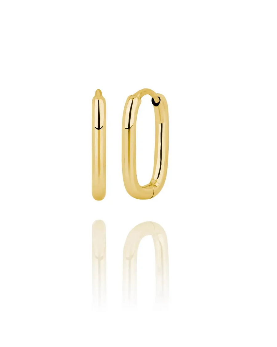 Hlín Reykdal Charm Frame Hoops Gold Hlín Reykdal