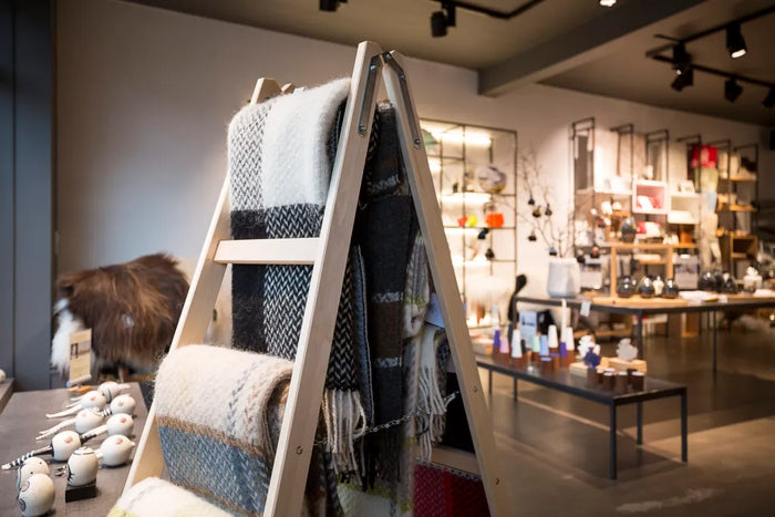 Wool blanket Rammagerðin, 100% wool blanket in gift, souvenir store