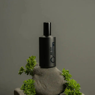 fischersund black perfume on the gray background