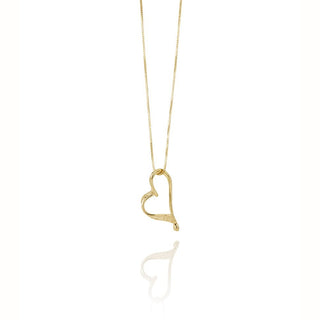 Sign Fire and Ice Small Sterling Silver Heart Necklace