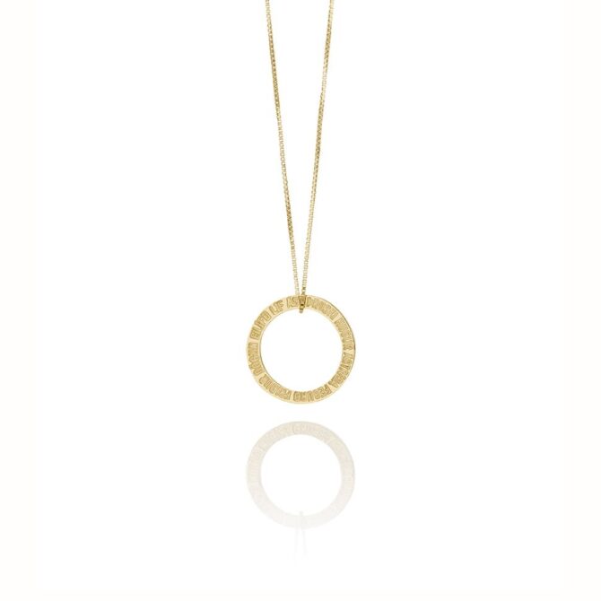 Sign Katla Líf Sterling Silver Circle Necklace
