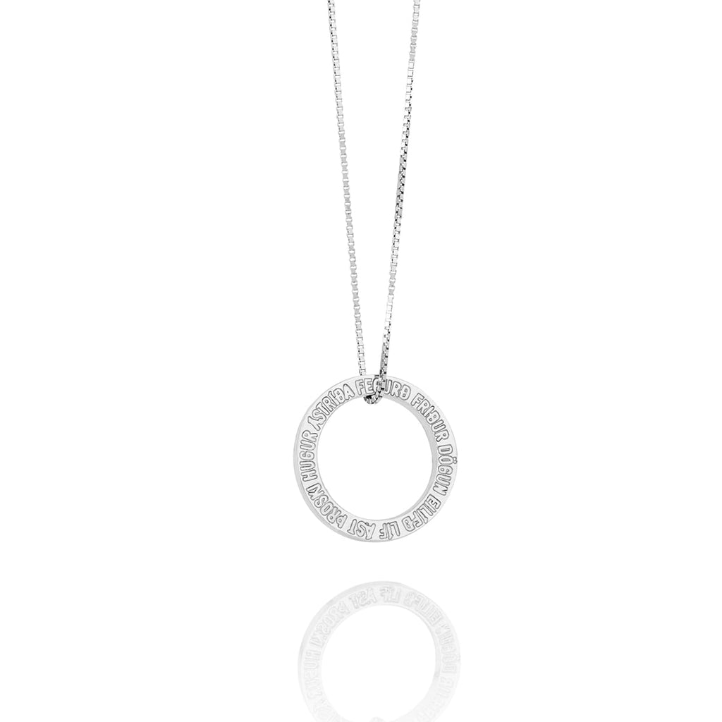 Sign Katla Líf Sterling Silver Circle Necklace