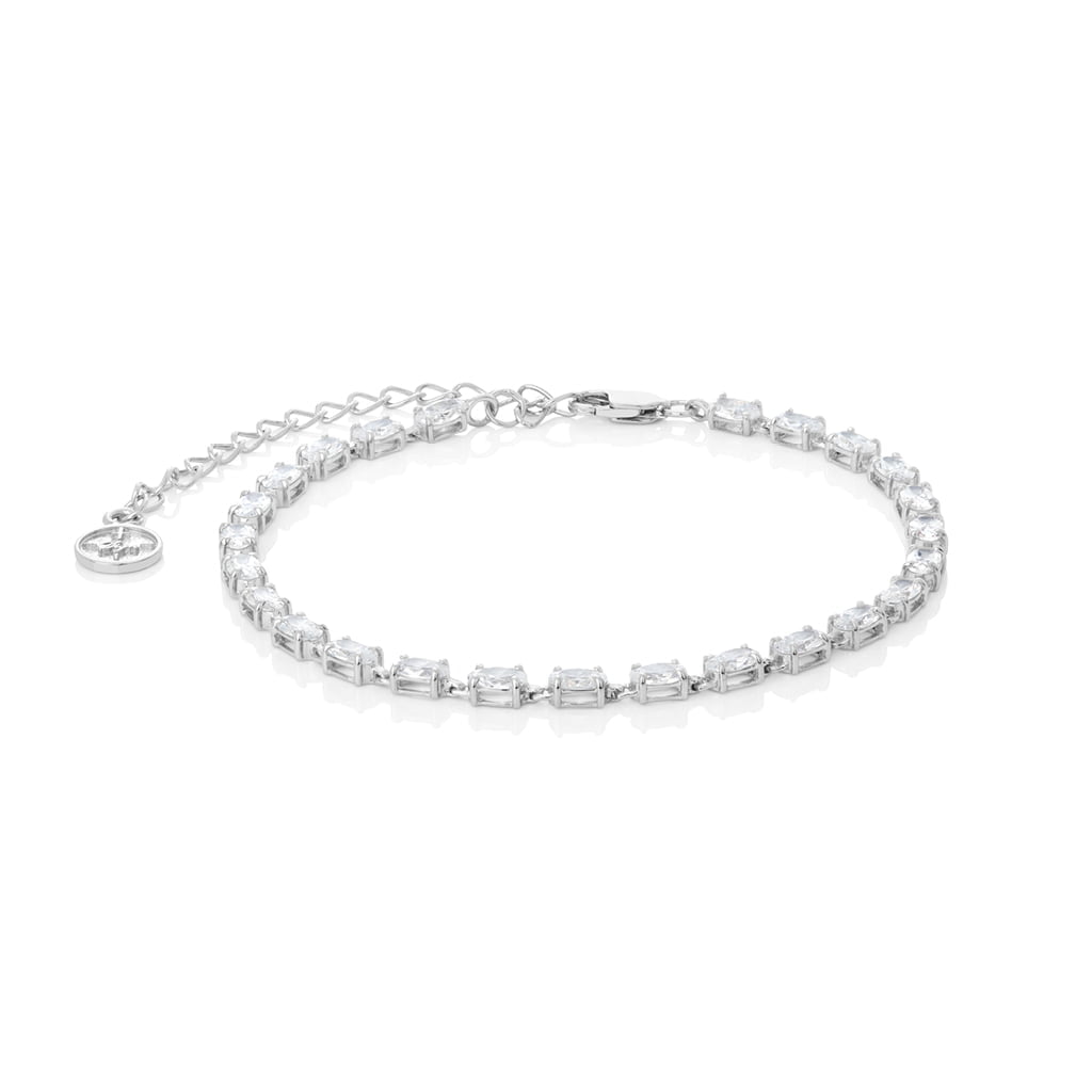 Sign Lóa Sterling Silver Oval Zirconia Bracelet