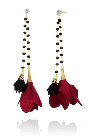 Hlín Reykdal Blóm Long Earrings Hlín Reykdal