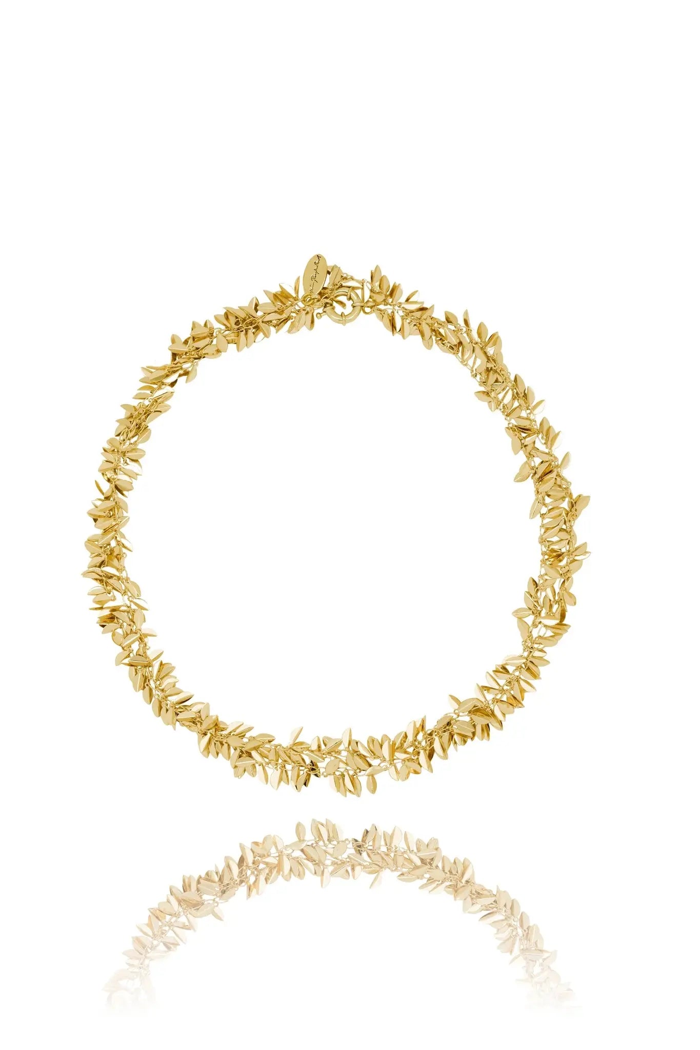 Hlín Reykdal Golden Leaf Necklace — Rammagerðin