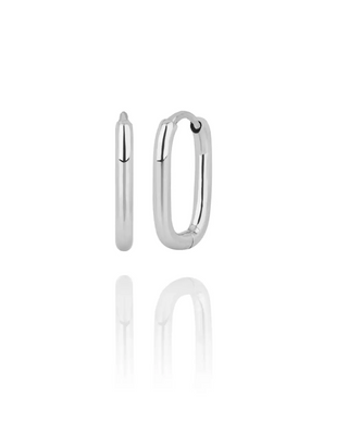 Hlín Reykdal Charm Frame Hoops Silver Hlín Reykdal
