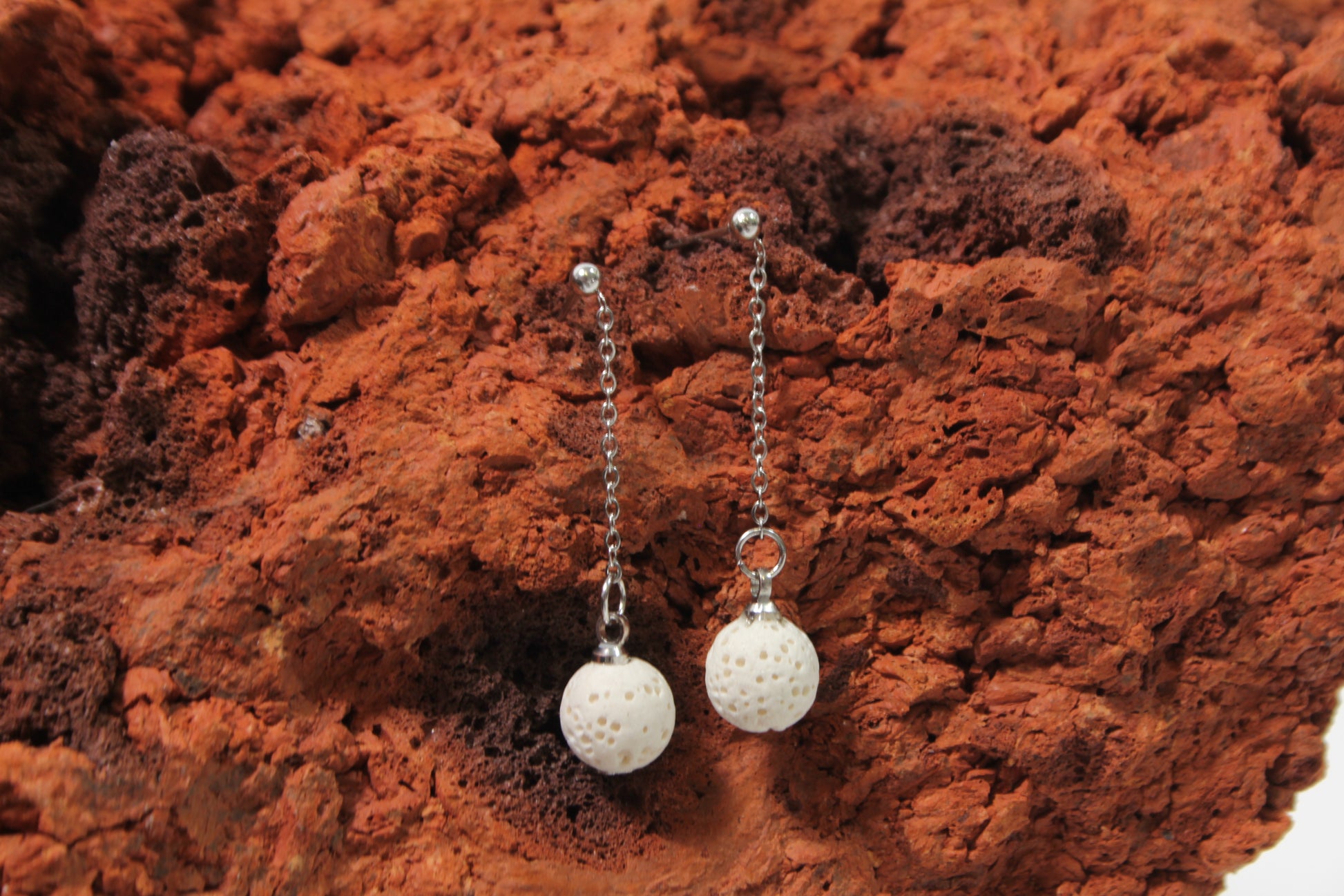 Silver Lava Earrings Glow