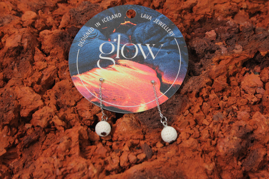 Silver Lava Earrings Glow