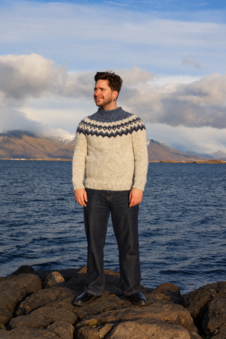 Lopapeysa Handknitted Sweater Icelandic Wool Blær