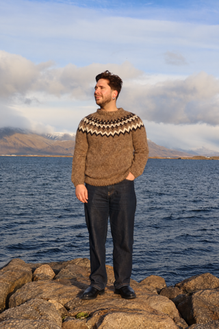 Lopapeysa Handknitted Sweater Icelandic Wool Kolbrún