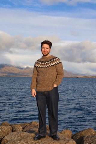 Lopapeysa Handknitted Sweater Icelandic Wool Kolbrún