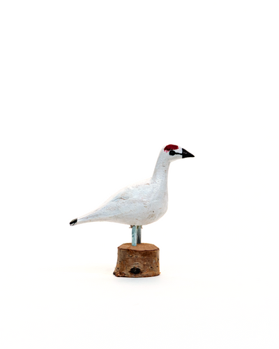 Jón Ólafsson Handcarved White Rock Ptarmigan