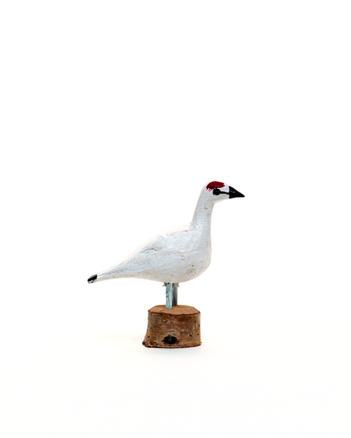 Jón Ólafsson Handcarved White Rock Ptarmigan