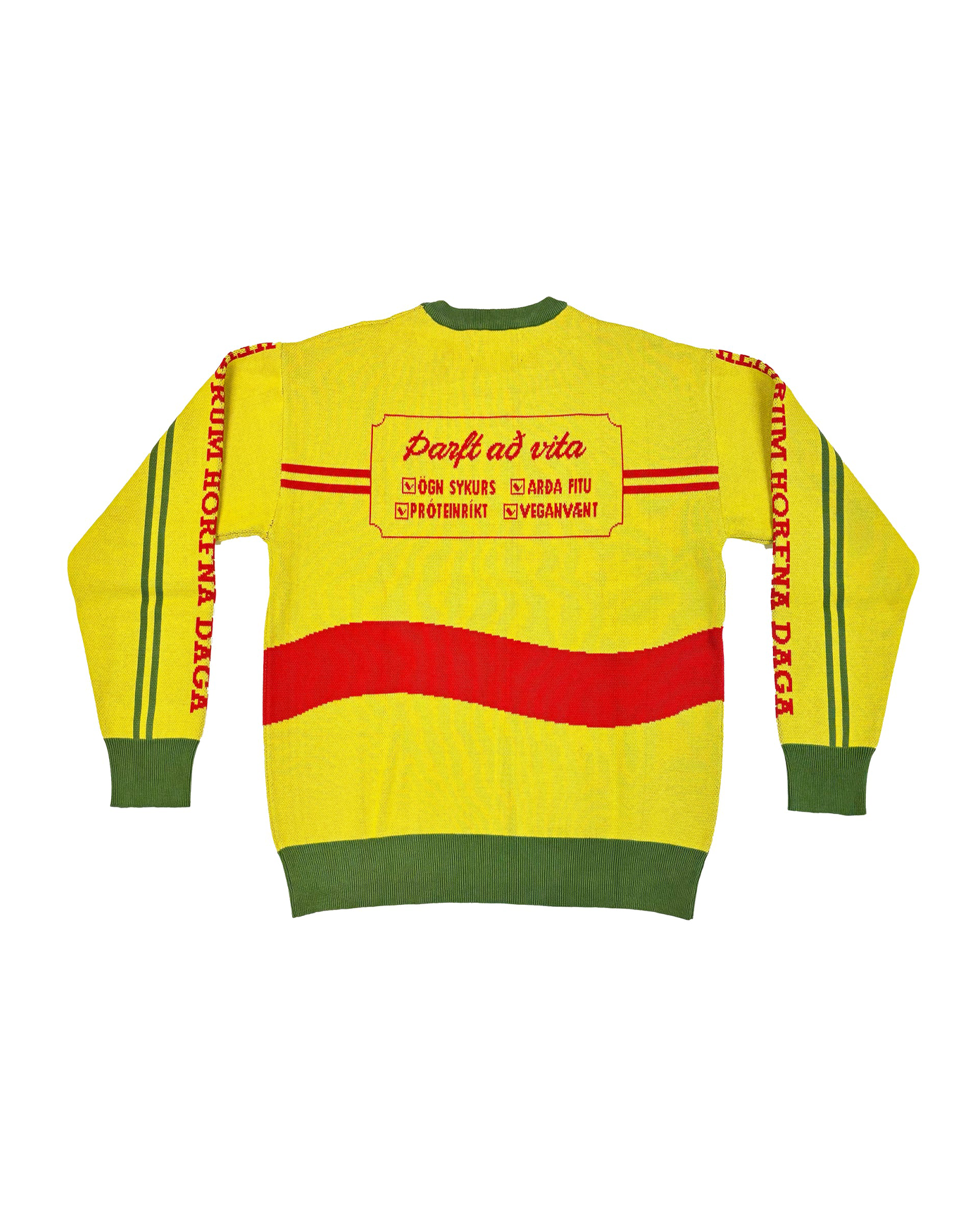 Umbúðir Grænar Baunir Knitted Sweater