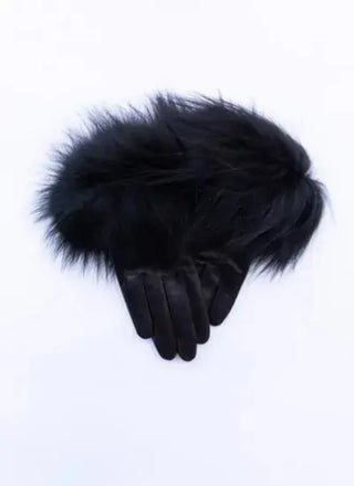 Leather Gloves with Fox Fur Trimmings | Rammagerðin