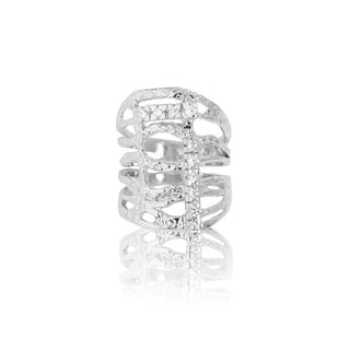 Sign Fire and Ice Sterling Silver Cubic Zirconia Ring