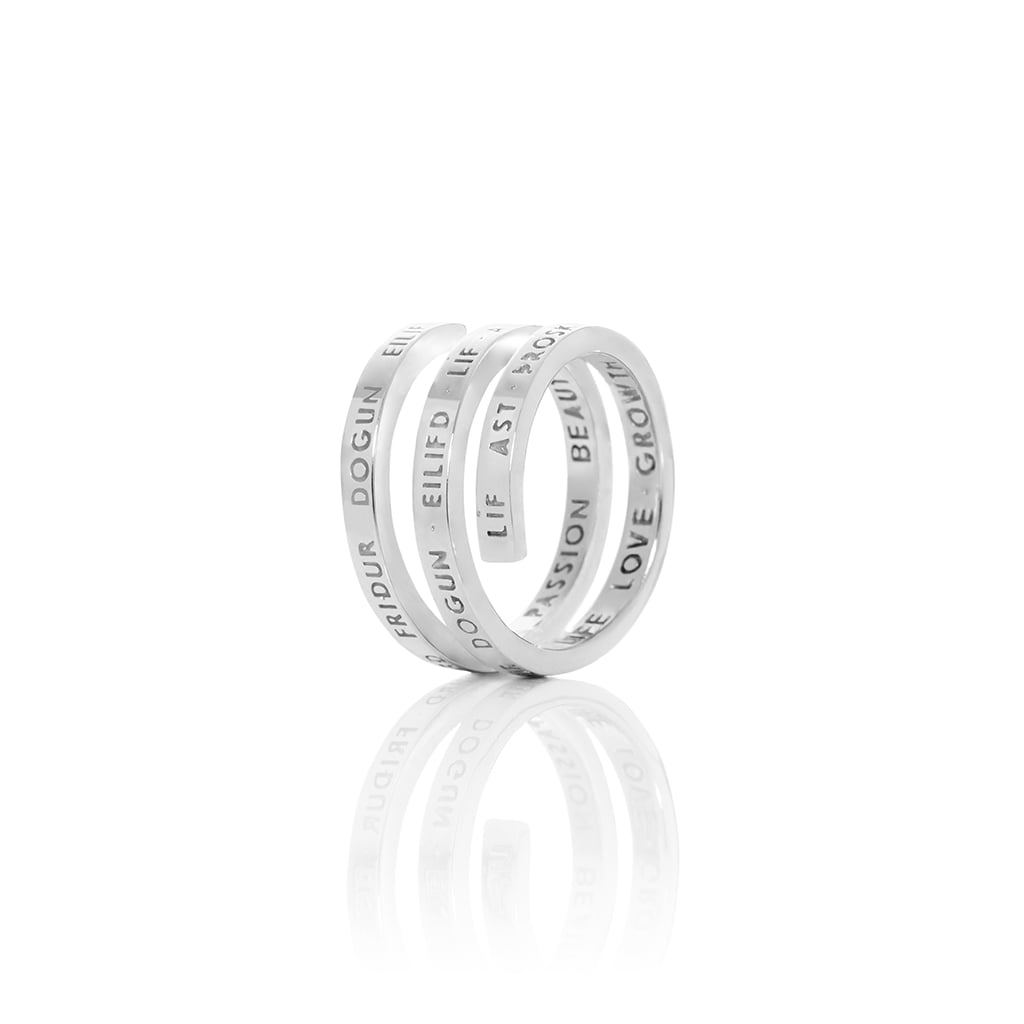 Sign Sterling Silver Life Engraved Ring