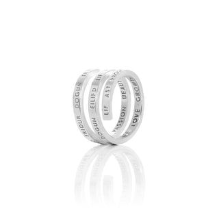Sign Sterling Silver Life Engraved Ring