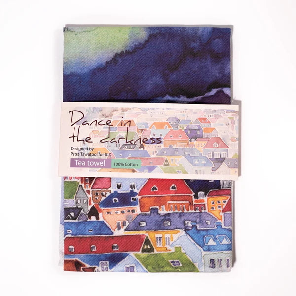 Dances in the Darkness Tea Towel