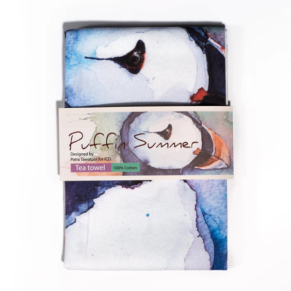 Puffin Summer Tea Towel