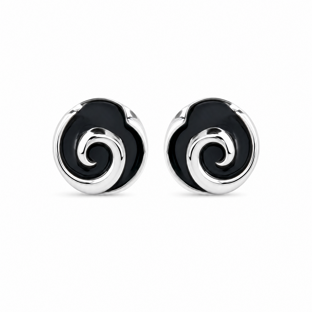 Sign Sterling Silver 6mm Cubic Zirconia Earrings