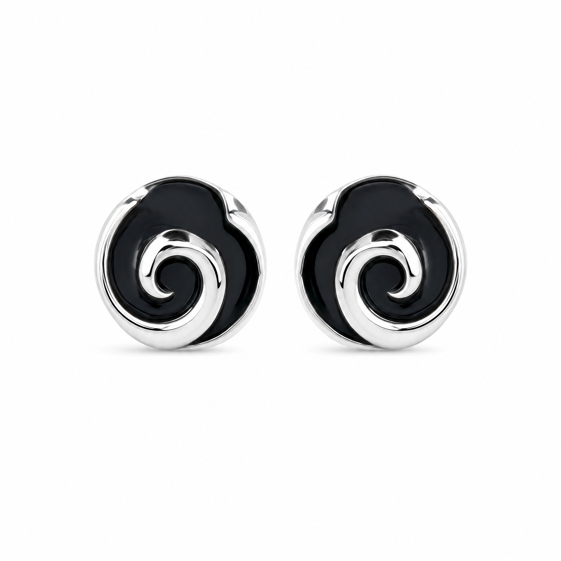 Sign Sterling Silver 6mm Cubic Zirconia Earrings