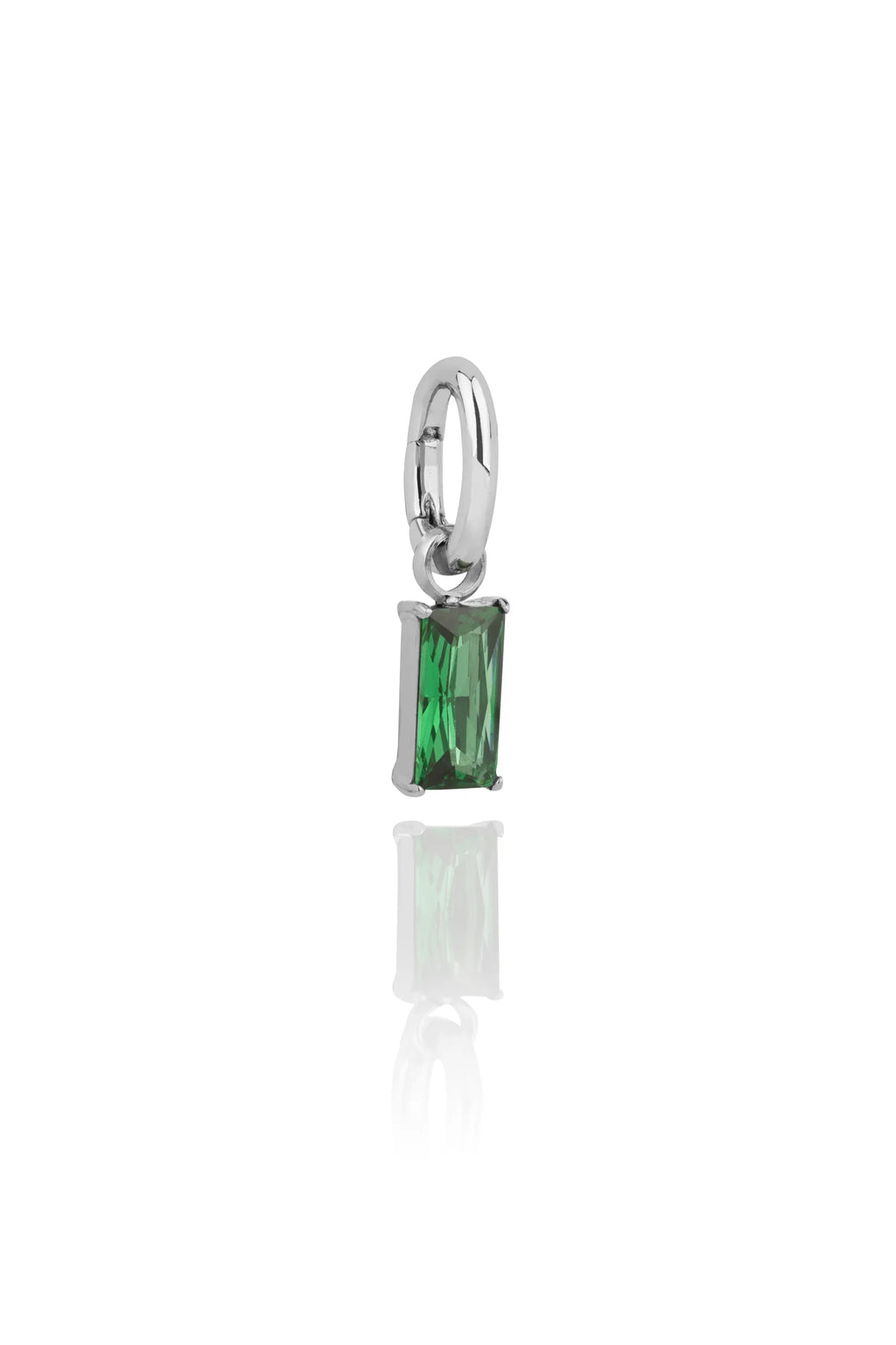 Hlín Reykdal Emerald Whisper Charm Silver