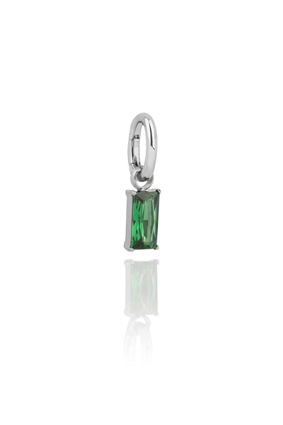 Hlín Reykdal Emerald Whisper Charm Silver