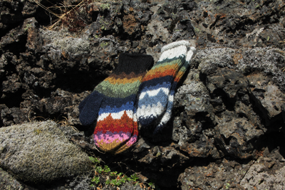 Eyjafjallajökull Handknitted wool gloves