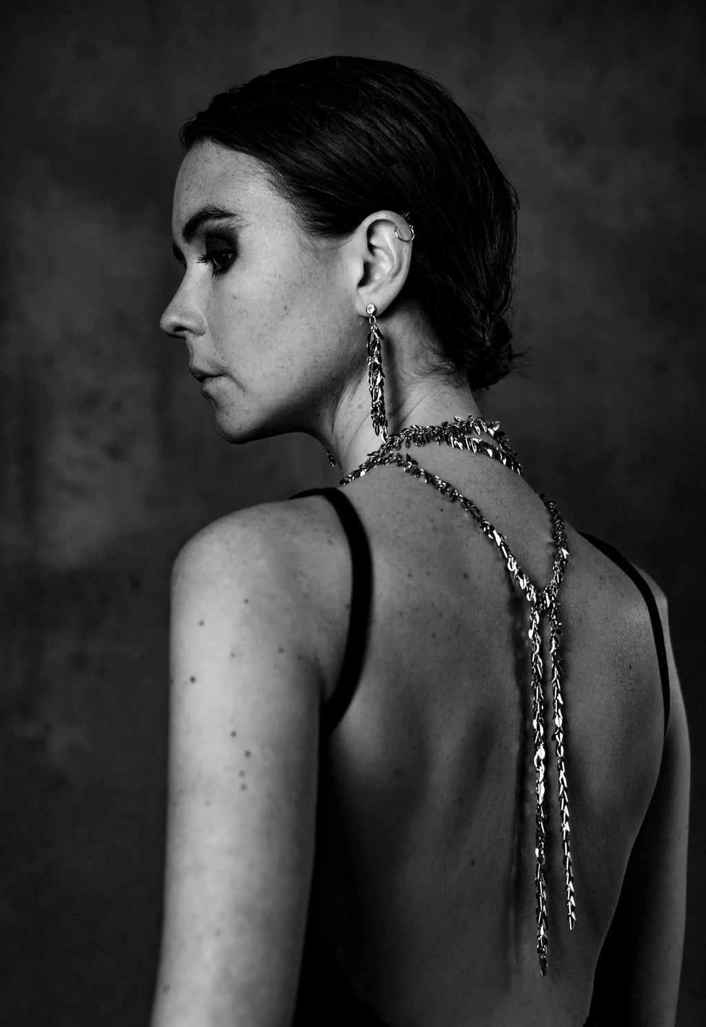 Hlín Reykdal Golden Leaf Eyrnalokkar