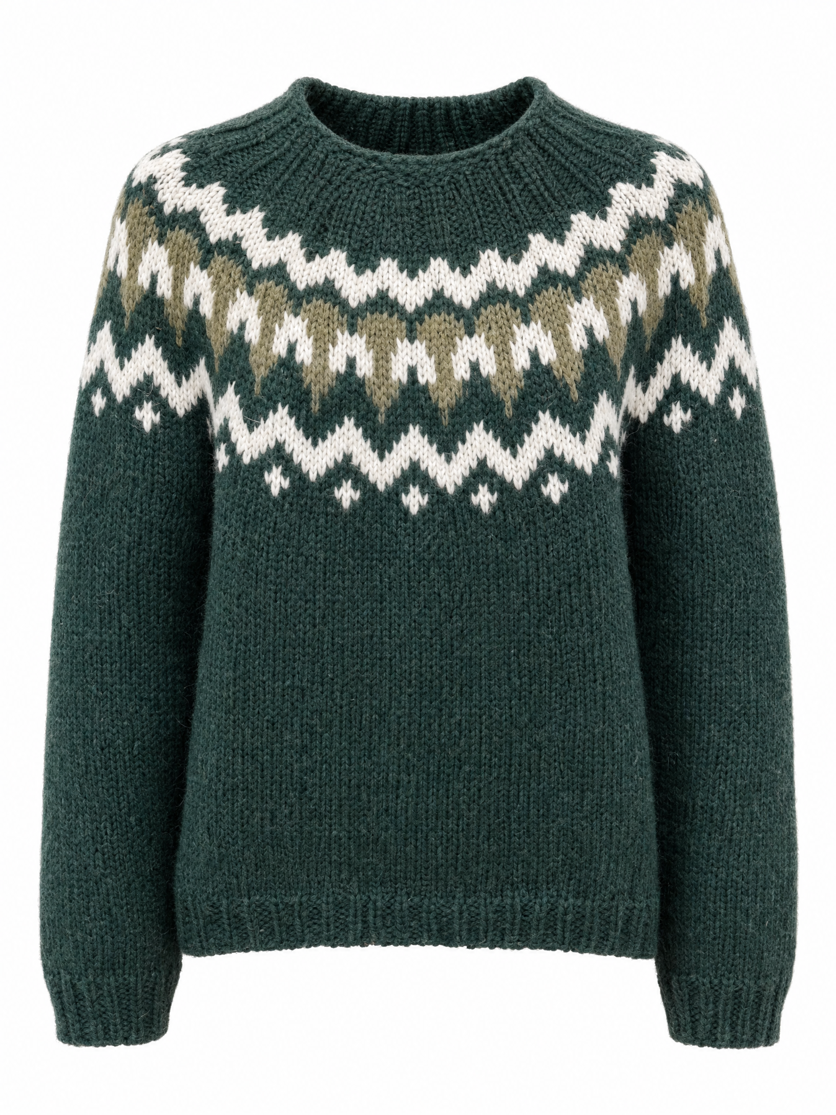 Handknitted Sweater made with Icelandic Wool