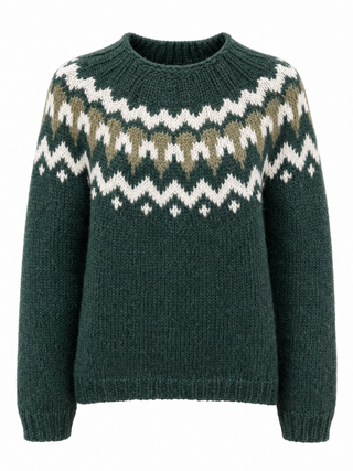 Handknitted Sweater made with Icelandic Wool