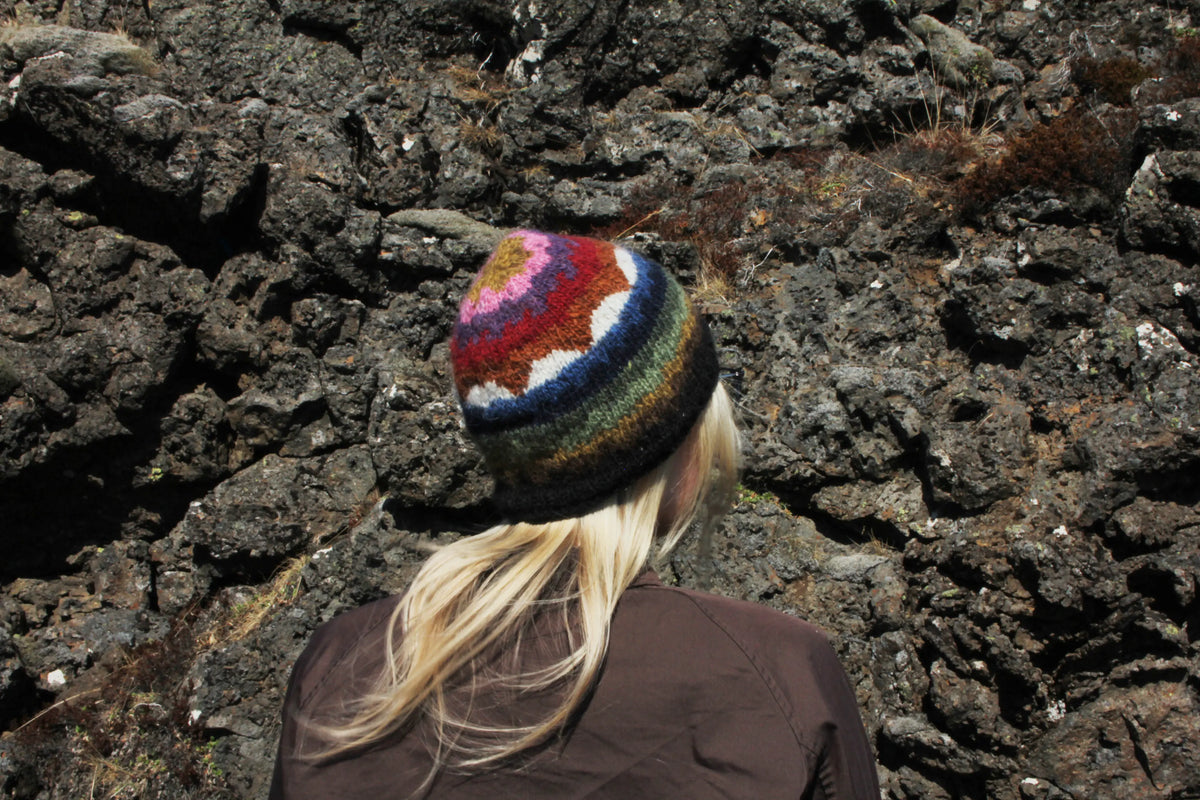 Eyjafjallajökull Handknitted Hat Icelandic Wool — Rammagerðin