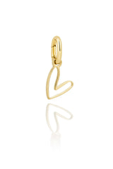Hlín Reykdal Heart Charm Gold Hlín Reykdal