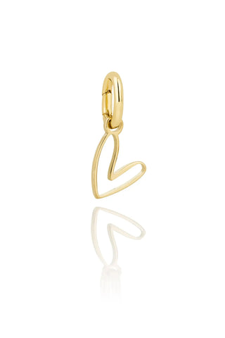 Hlín Reykdal Heart Charm Gold Hlín Reykdal