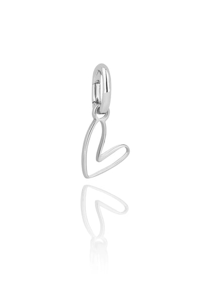 Hlín Reykdal Heart Charm Silver