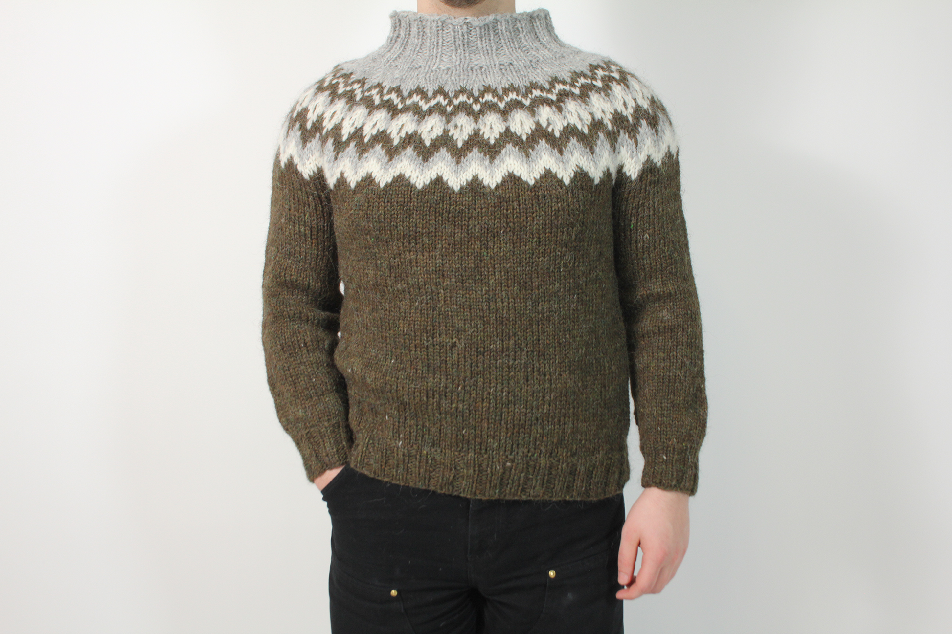 Rammagerðin Handprjónuð Lopapeysa peysa