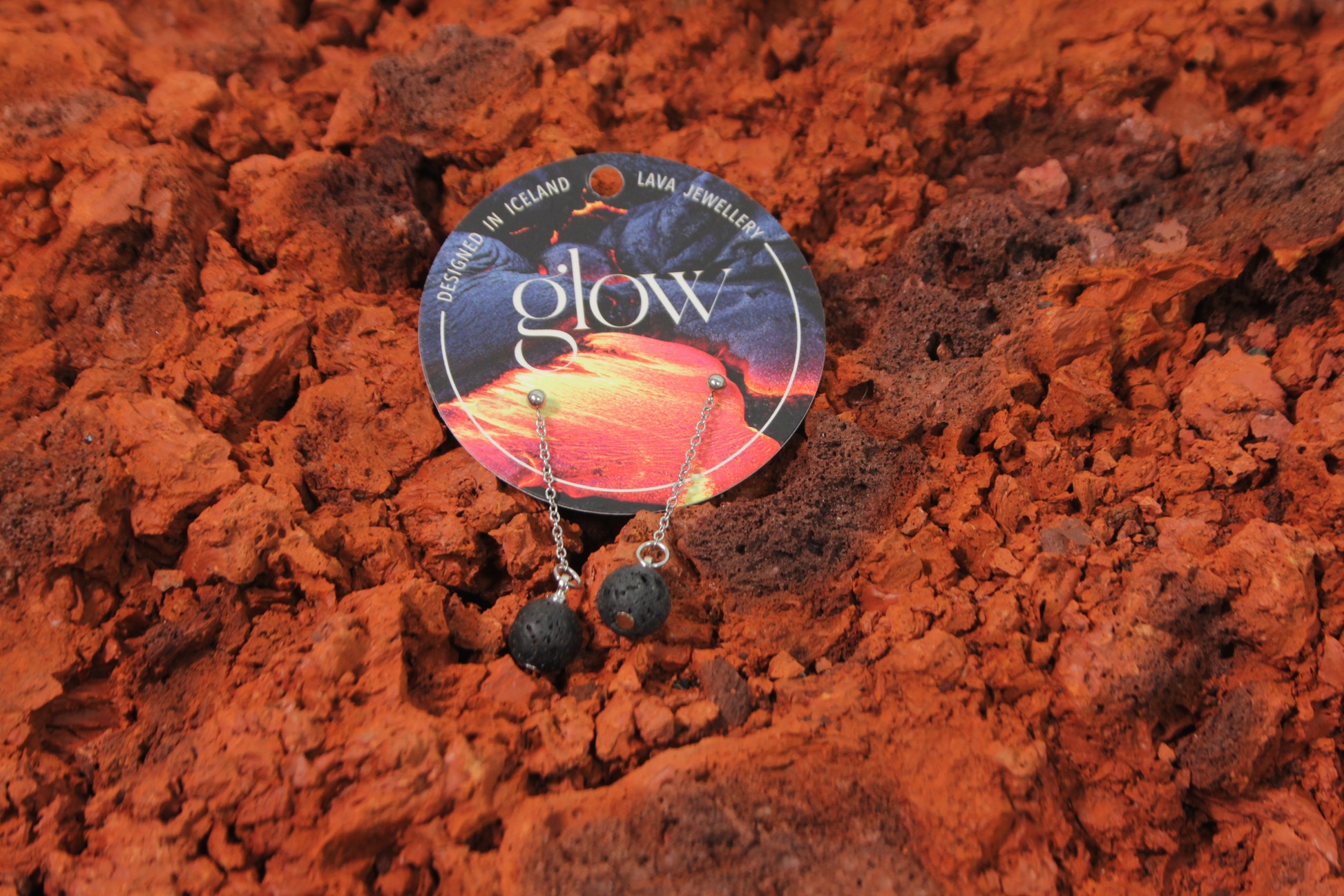 Silver Lava Earrings Glow