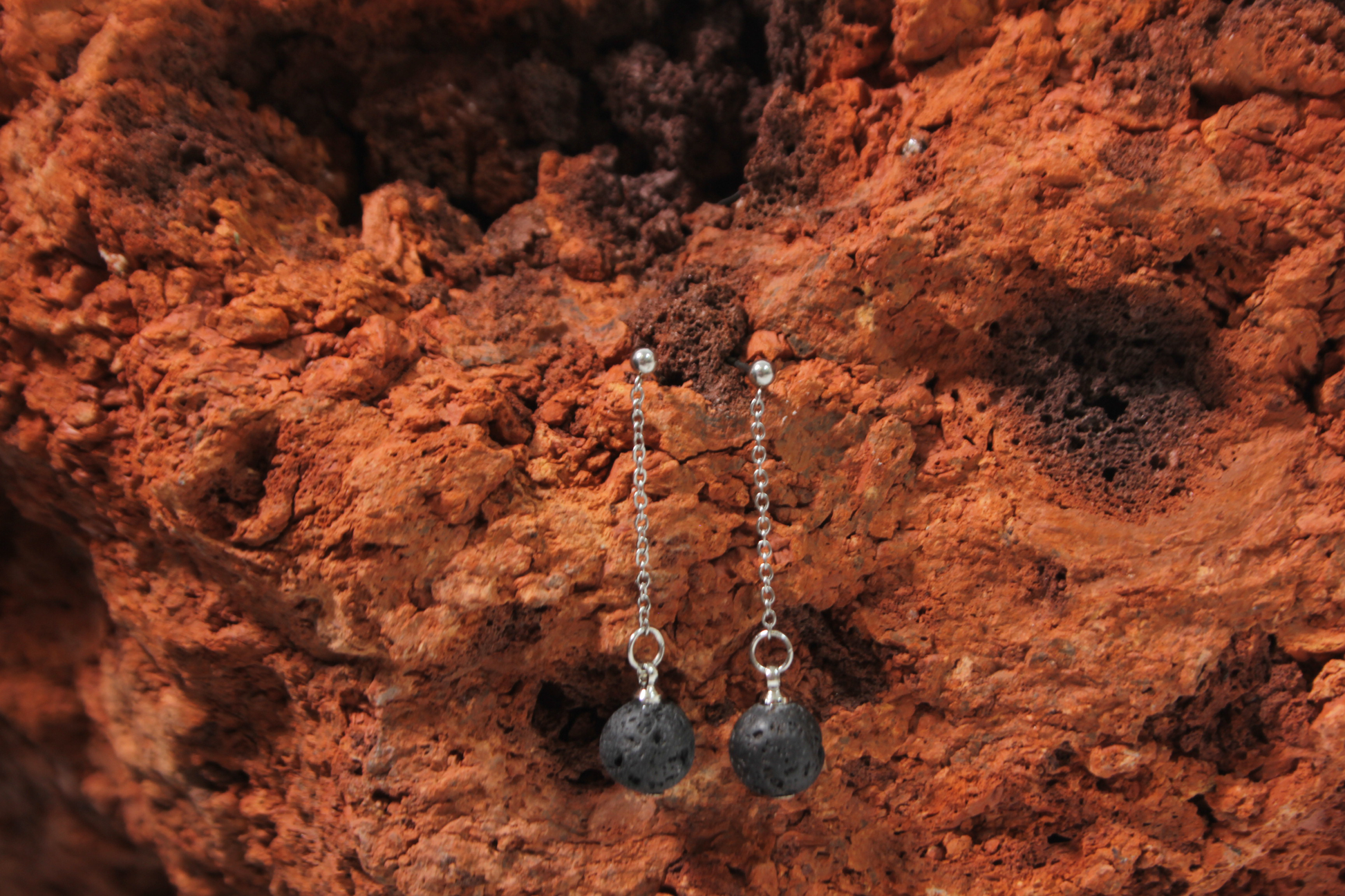 Silver Lava Earrings Glow