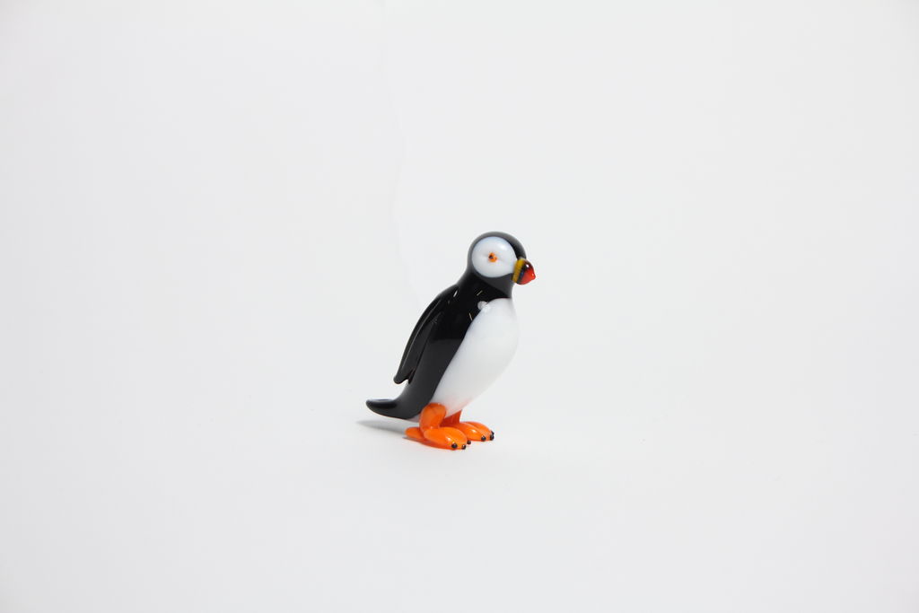 Small Glass Statue Puffin