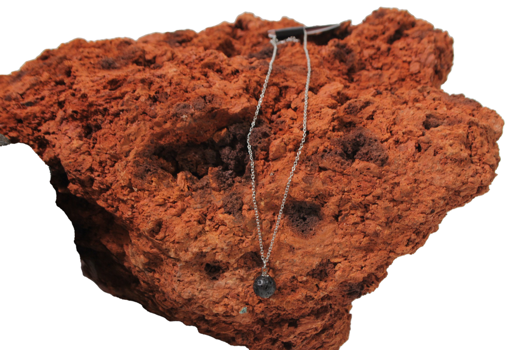 Single Bead Lava Necklace Glow