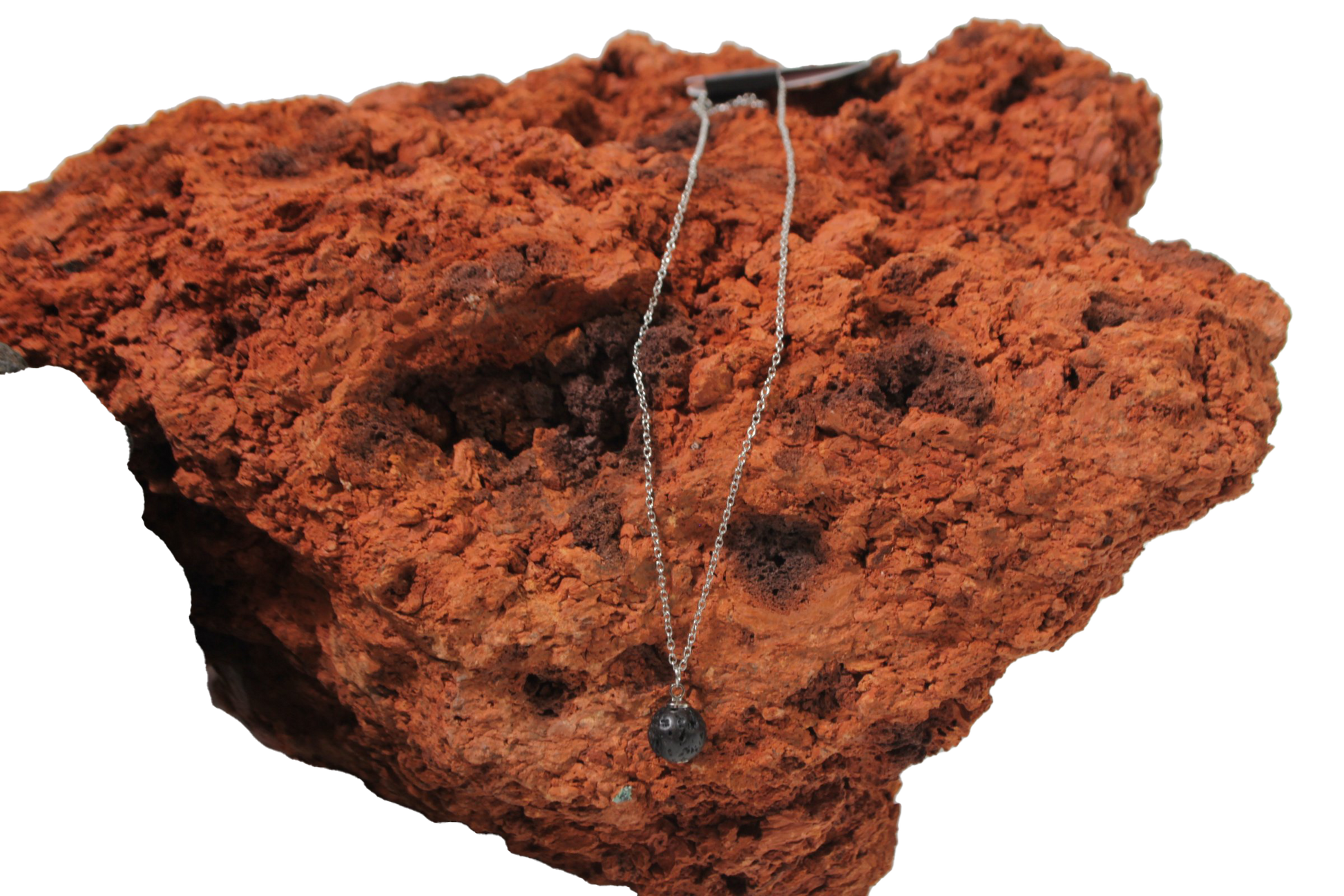 Single Bead Lava Necklace Glow