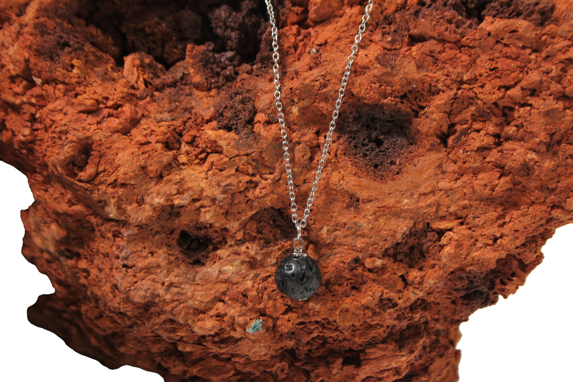 Single Bead Lava Necklace Glow