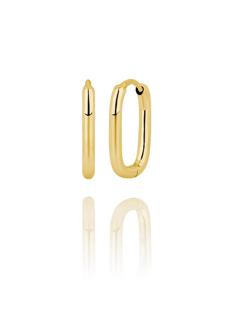 Hlín Reykdal Charm Frame Hoops Gold