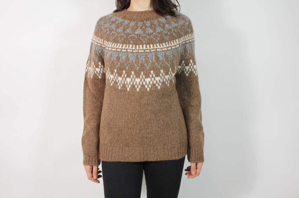 Varma Alpaca And Merino Beige Wool Sweater Guðrún