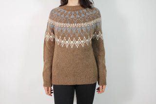 Varma Alpaca And Merino Beige Wool Sweater Guðrún