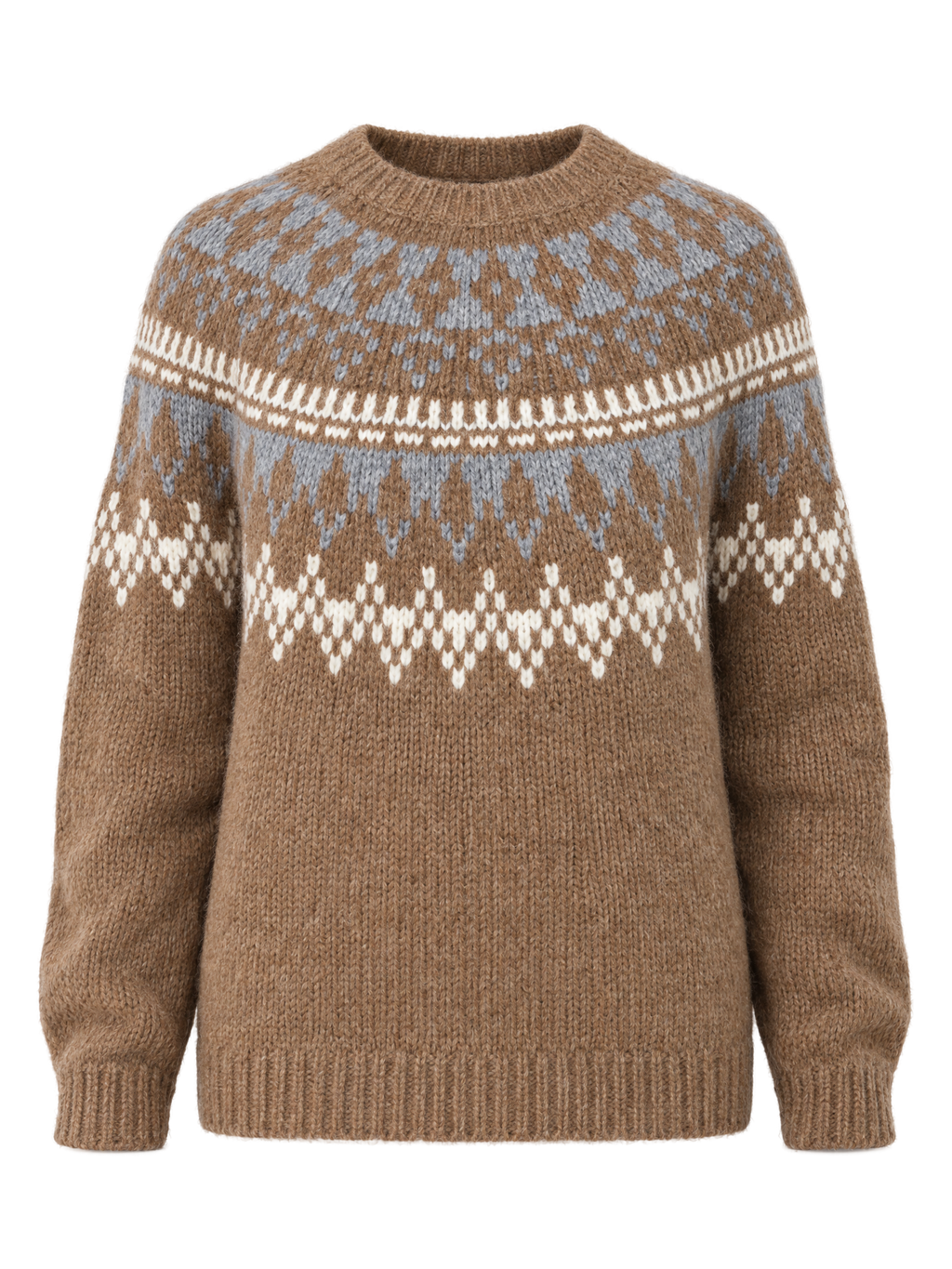 Varma Alpaca And Merino Beige Wool Sweater Guðrún