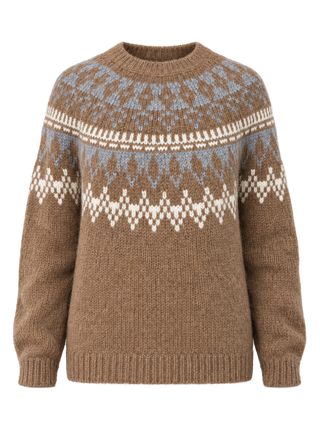 Varma Alpaca And Merino Beige Wool Sweater Guðrún