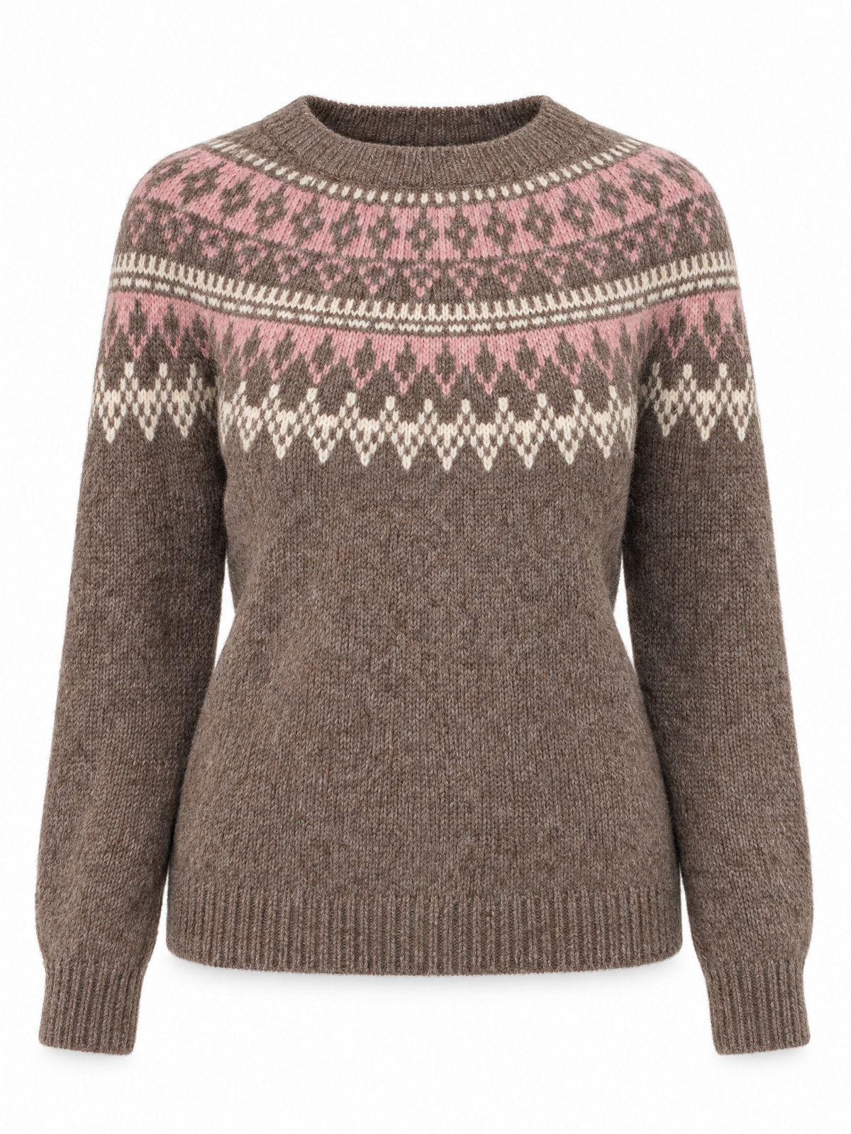 Varma Alpaca and Merino Soft Brown Wool Sweater Þorbjörg
